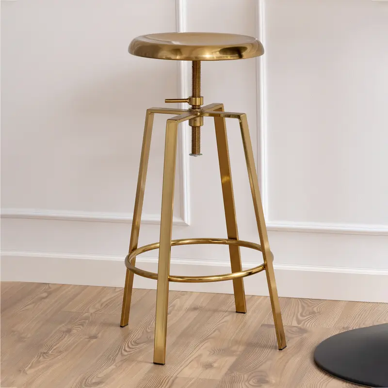 Bendt Barkruk Ella Brass (zithoogte 67-87 cm)