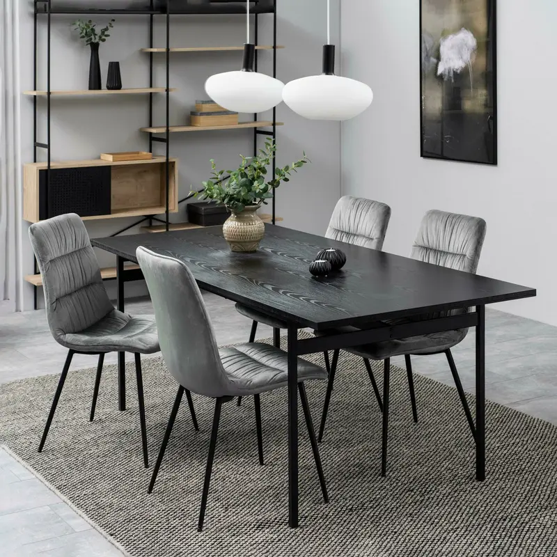 Bendt Eettafel Mick 200 x 90 cm - Zwart