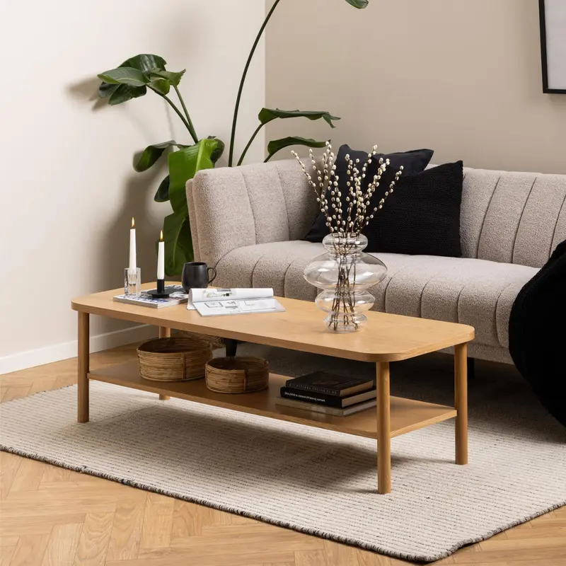 Bendt Salontafel Jazzmen Eiken, 150 x 50cm - Naturel