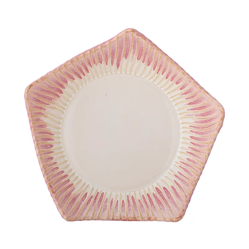 Bloomingville Schaal Floral 28cm - Roze