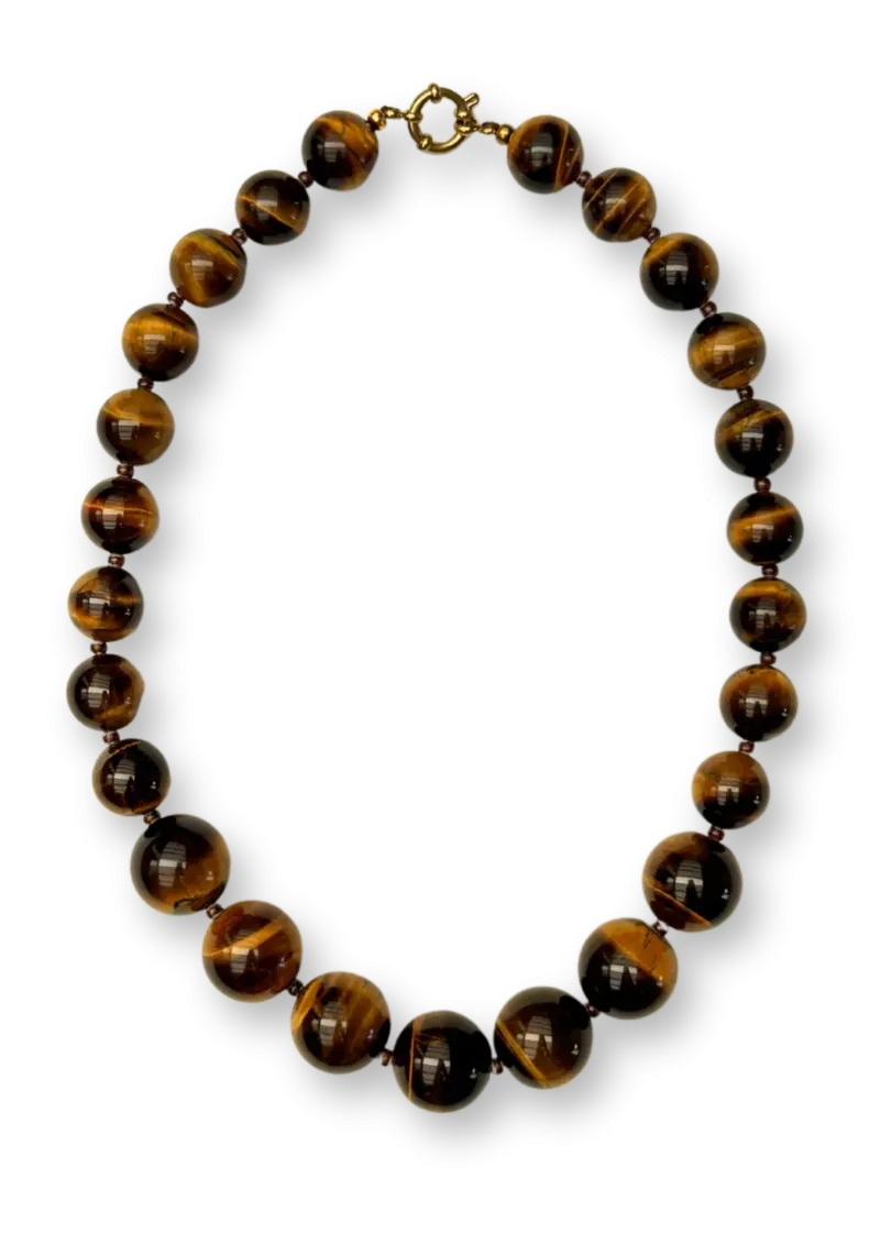 Brown Big Mixed Necklace - bonnie studios | Jil conceptstore