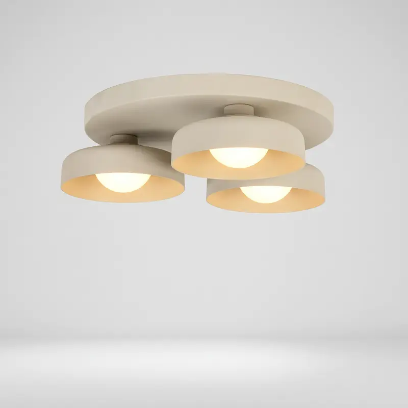 Ceiling light - scandinavian 3-bowl integrated LED, warm white