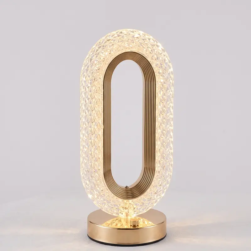 Crystal night light - rechargeable LED bedside lamp
