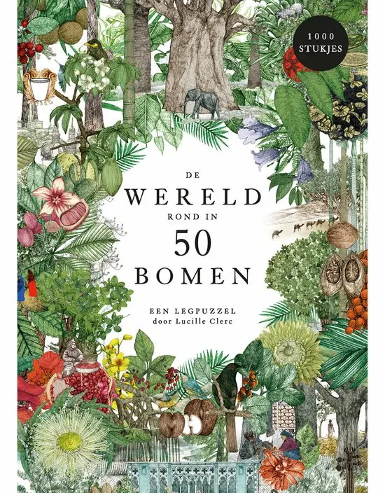 De wereld rond in 50 bomen - puzzel