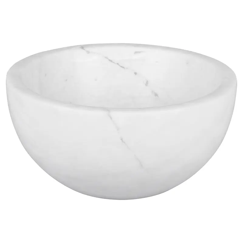 Differnz Boomer Opbouw Waskom Rond Marmer Wit 20cm