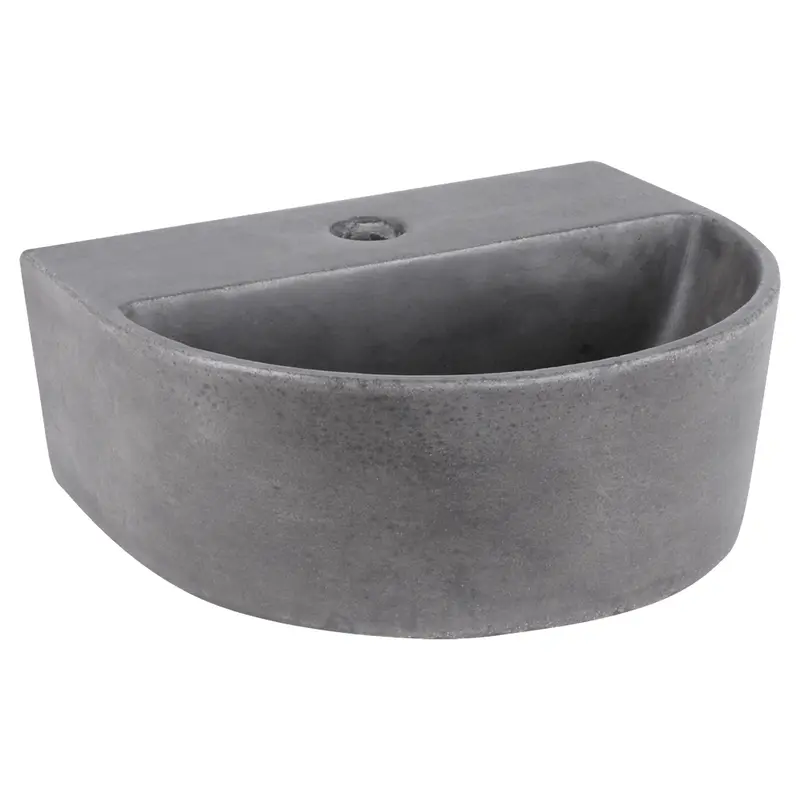 Differnz Demi Opbouw Waskom Halfrond Beton Donkergrijs 30cm