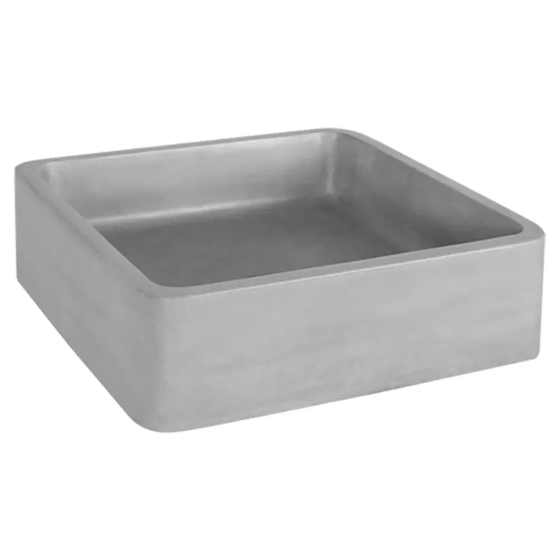 Differnz Marba Opbouw Waskom Vierkant Beton Lichtgrijs 40cm