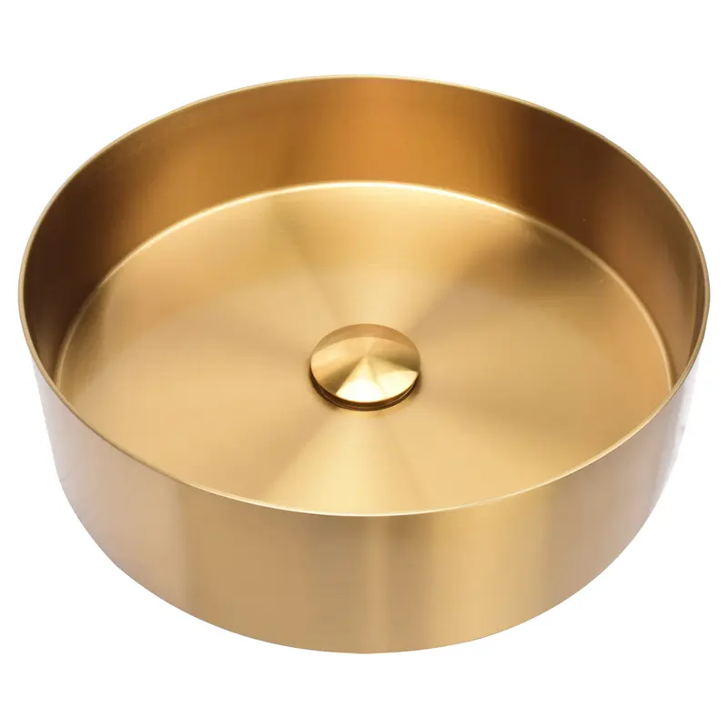 Differnz Metal Opbouw Waskom Goud RVS Incl. Plug 40cm