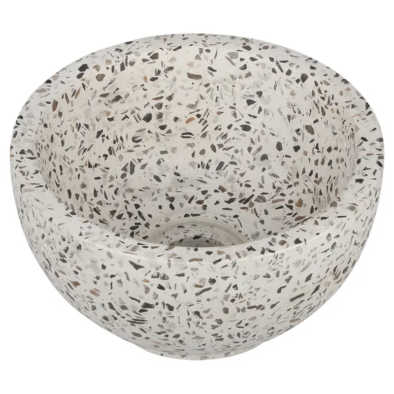 Differnz Rivier Opbouw Waskom Terrazzo Beige 23cm