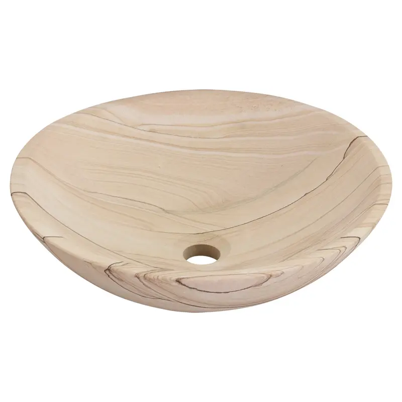 Differnz Sandstone Opbouw Waskom Natuursteen Beige 40cm