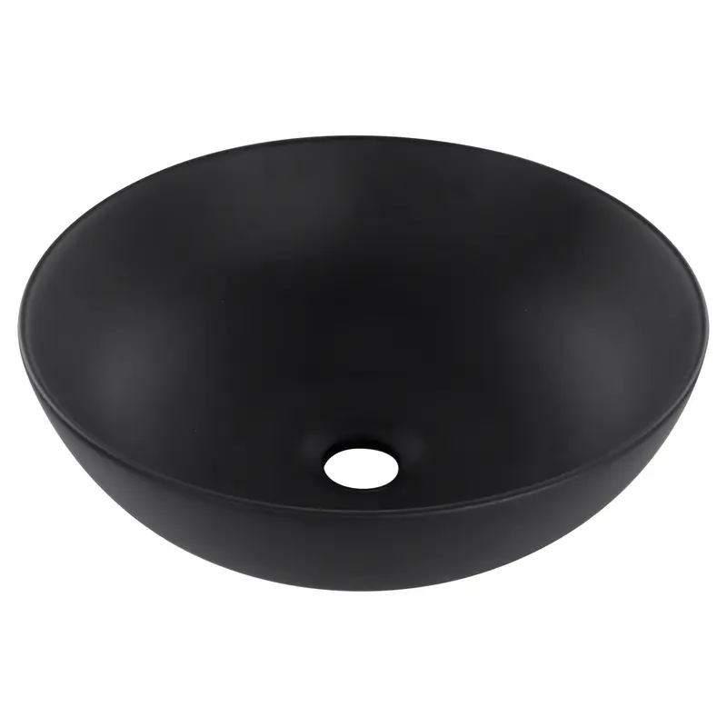 Differnz Slim Opbouw Waskom Rond Mat Zwart 40cm