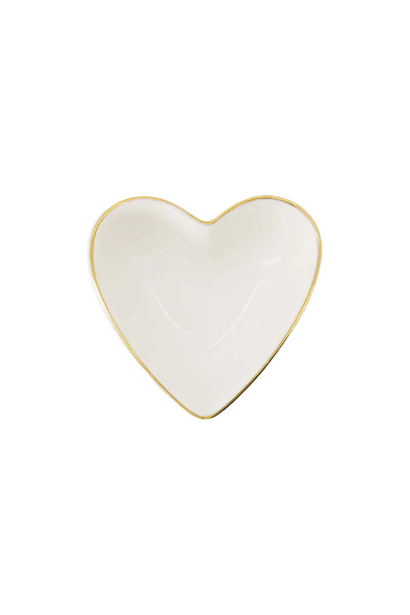 Dipschaaltje Hartvorm | white / gold
