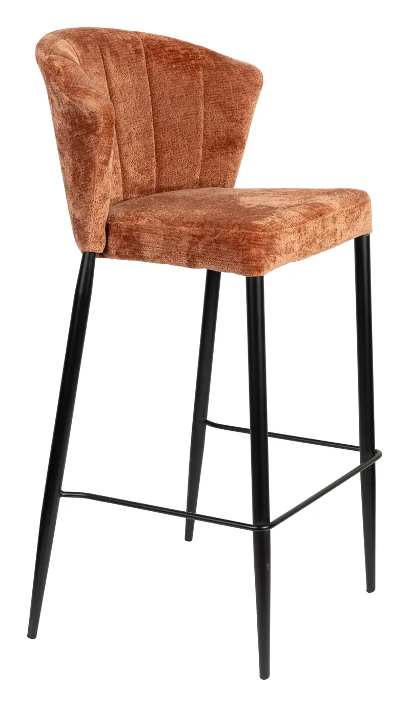 Dutchbone Barstoel Georgia Chenille - Terra