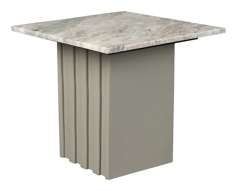Dutchbone Bijzettafel Clayton Marmer 40 cm - Grijs