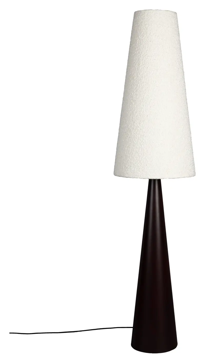 Dutchbone Vloerlamp Miki Bouclé 166 cm - Wit