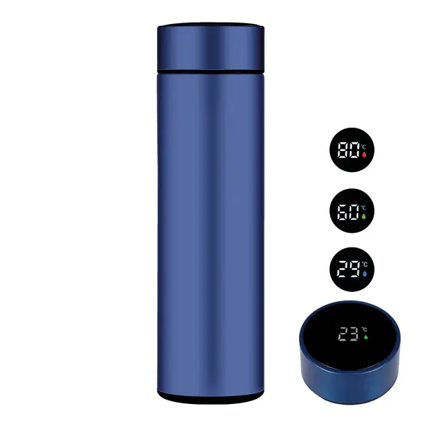 Electrox Digital Thermos with Temperature Display LED - Smart 480ml 12hr-Blue