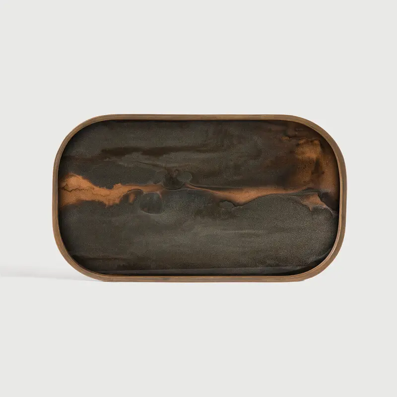 Ethnicraft Dienblad Linear Flow 42 x 24cm - Brons