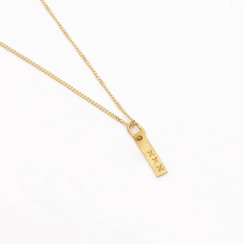 Kisses from Amsterdam ketting goud