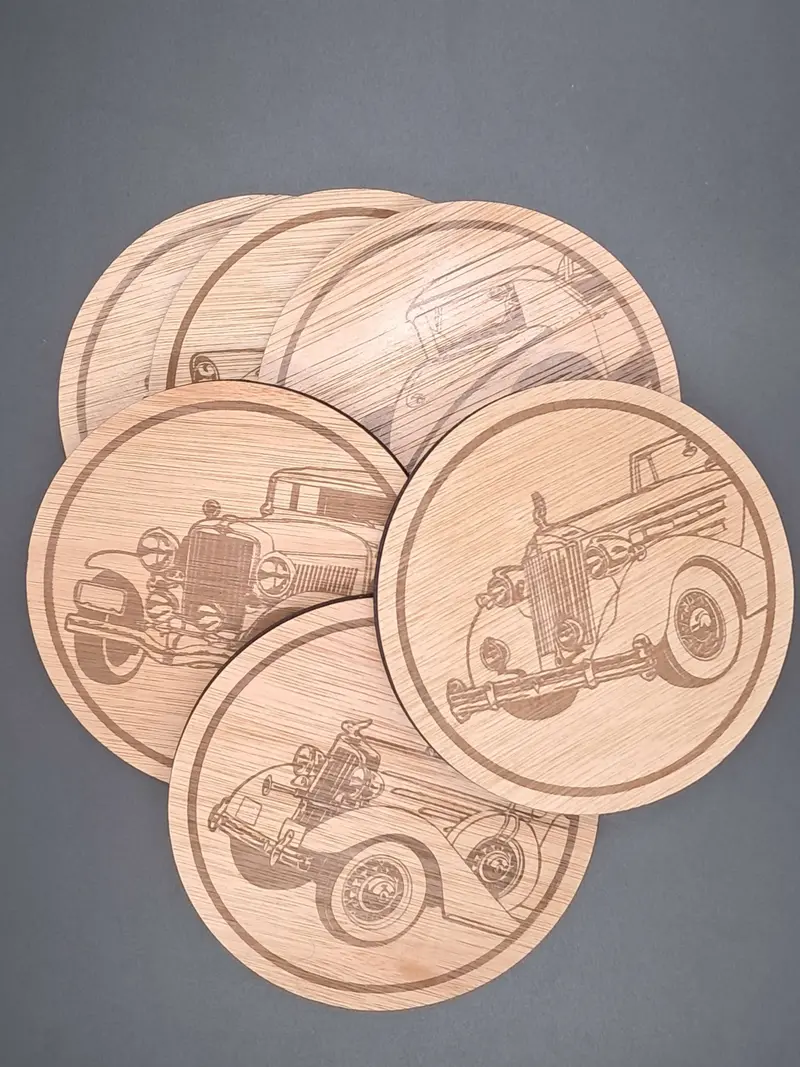 Klassieke Auto Onderzetter Set