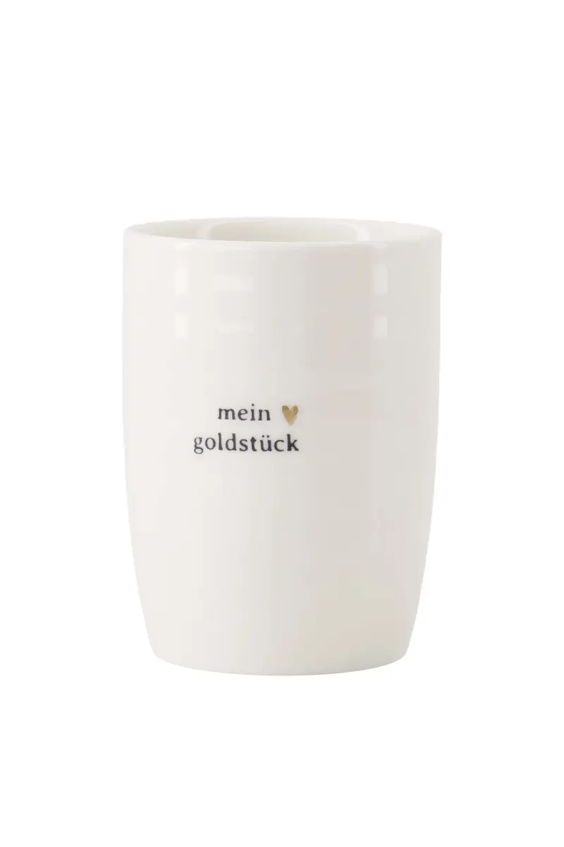 Koffiemok Mein Goldstück | white / black