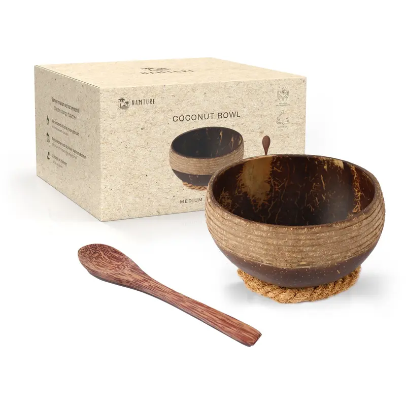 Kokosnoot Kom Set - Medium - Striped