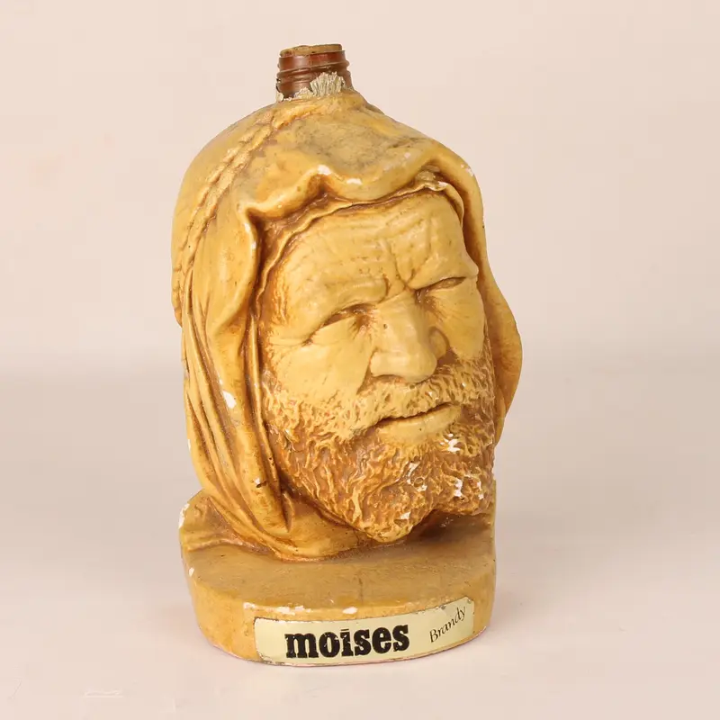 Moises Brandy Hoofd Fles - 14cm
