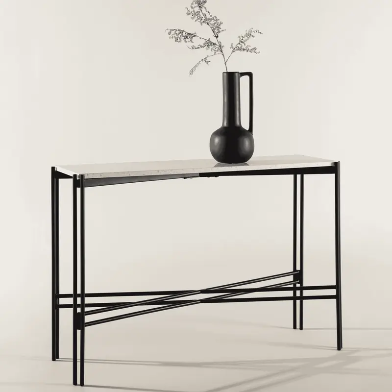 Nohr Sidetable Yasemin Terrazzo 110cm - Wit