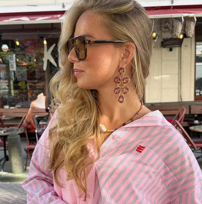 Oorbellen joy - red - flem the label | Jil Conceptstore