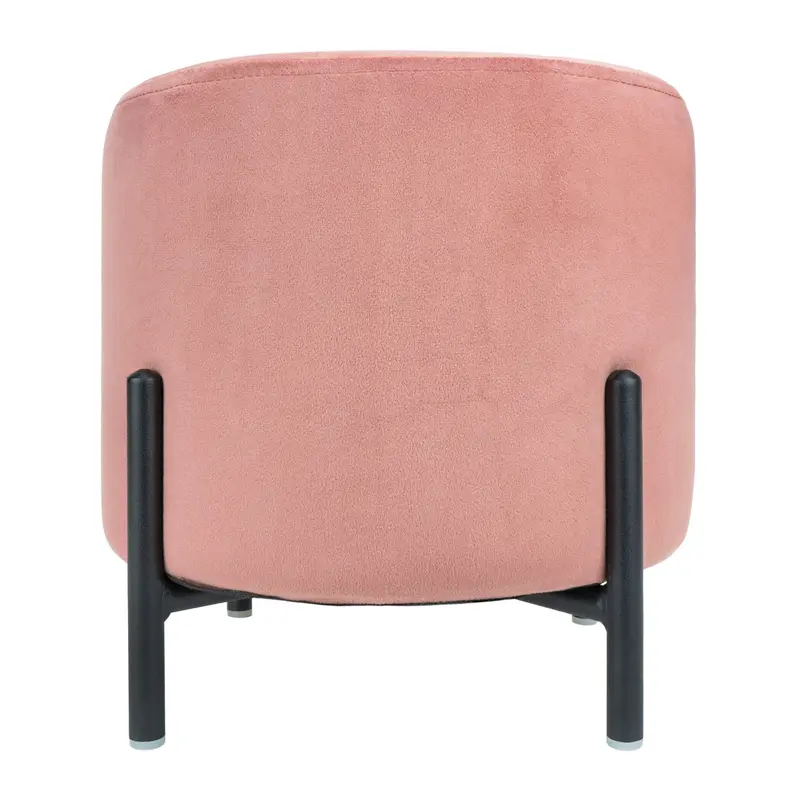 QUVIO Poef - Fluweel - 30 x 31 cm - Roze