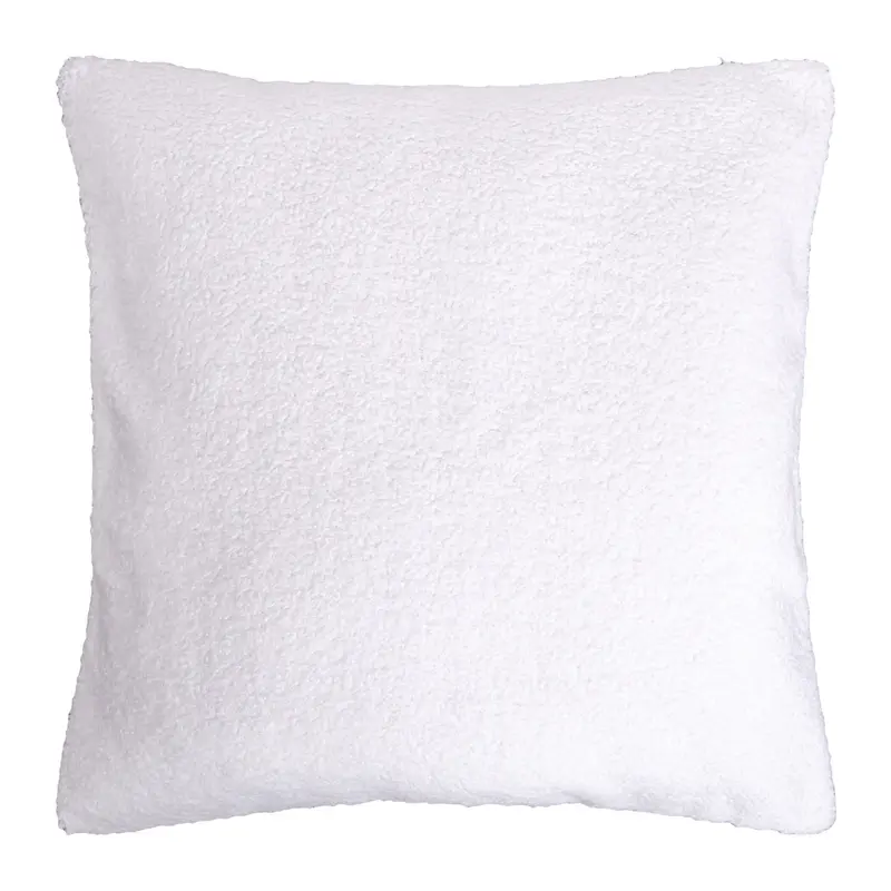 QUVIO Sierkussenhoes teddy - 45x45cm - Wit