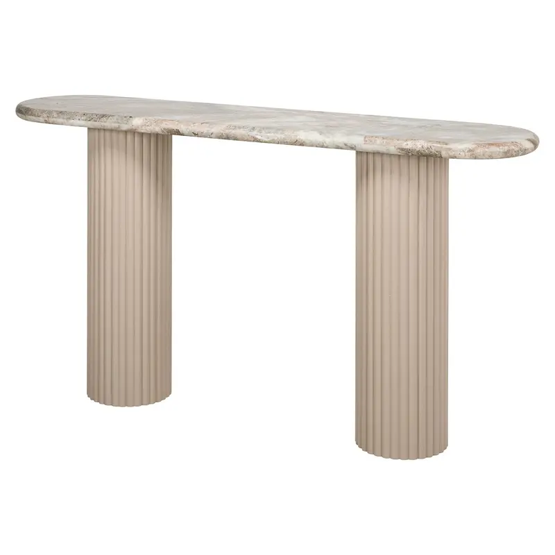 Richmond Ovale Sidetable Coronel Marmer 160 cm - Beige