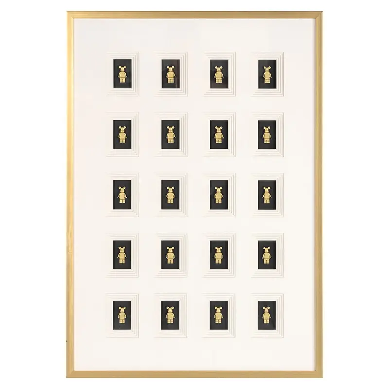Richmond Wall Art Block 3D 100 x 70cm - Goud