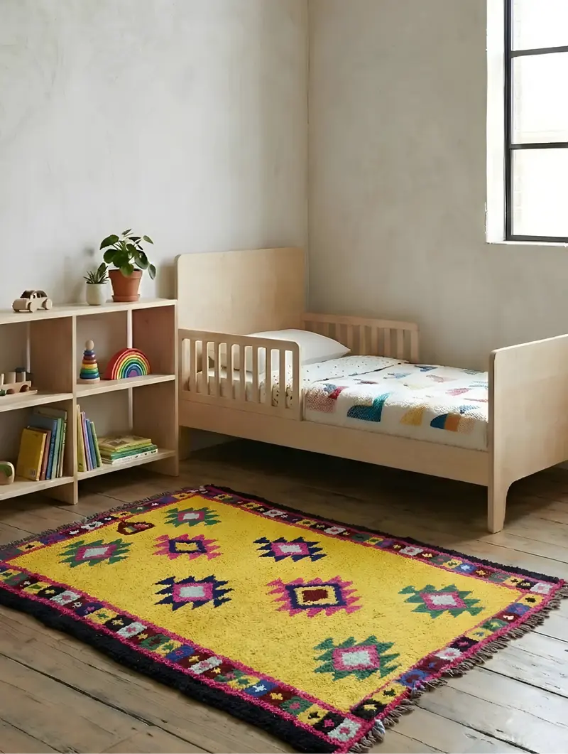 Rustic Turkish Vibrant Yellow Shag |110x80cm