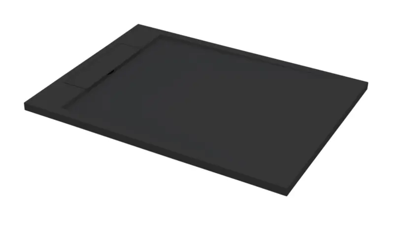 Sanitado Elements Decent Douchebak Mat Zwart 120x90cm Solid Surface