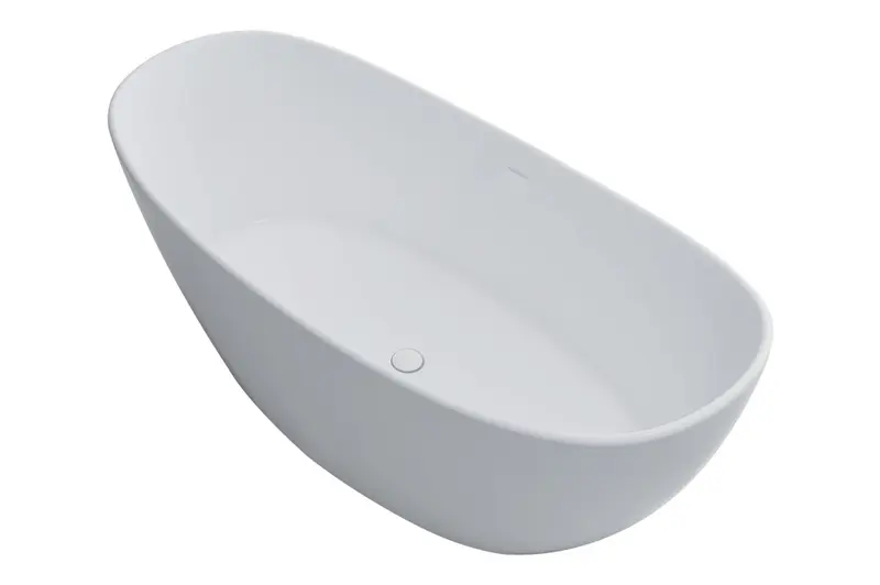 Sanitado Orto Luxe Vrijstaand Bad 180x85cm Mat Wit Solid Surface