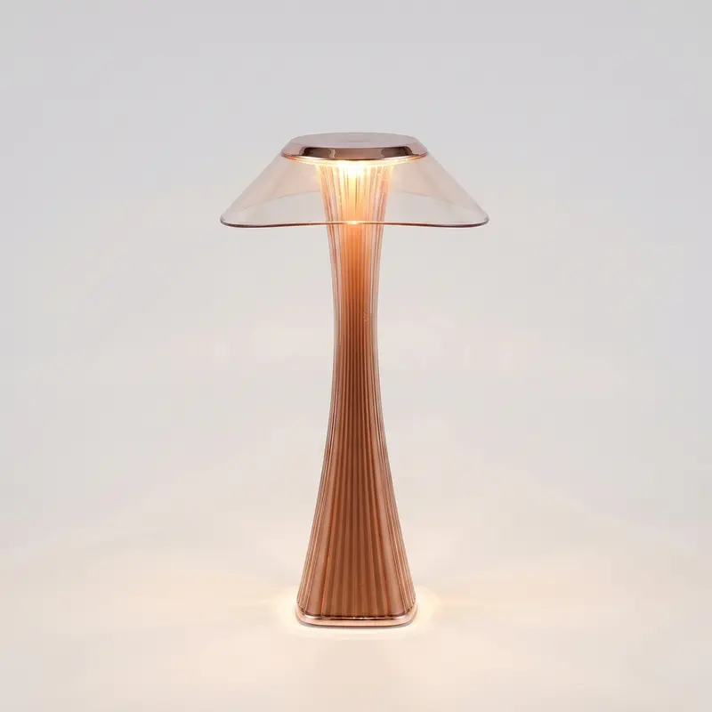 Sculpted table lamp - cordless 3-tone rechargeable accent light