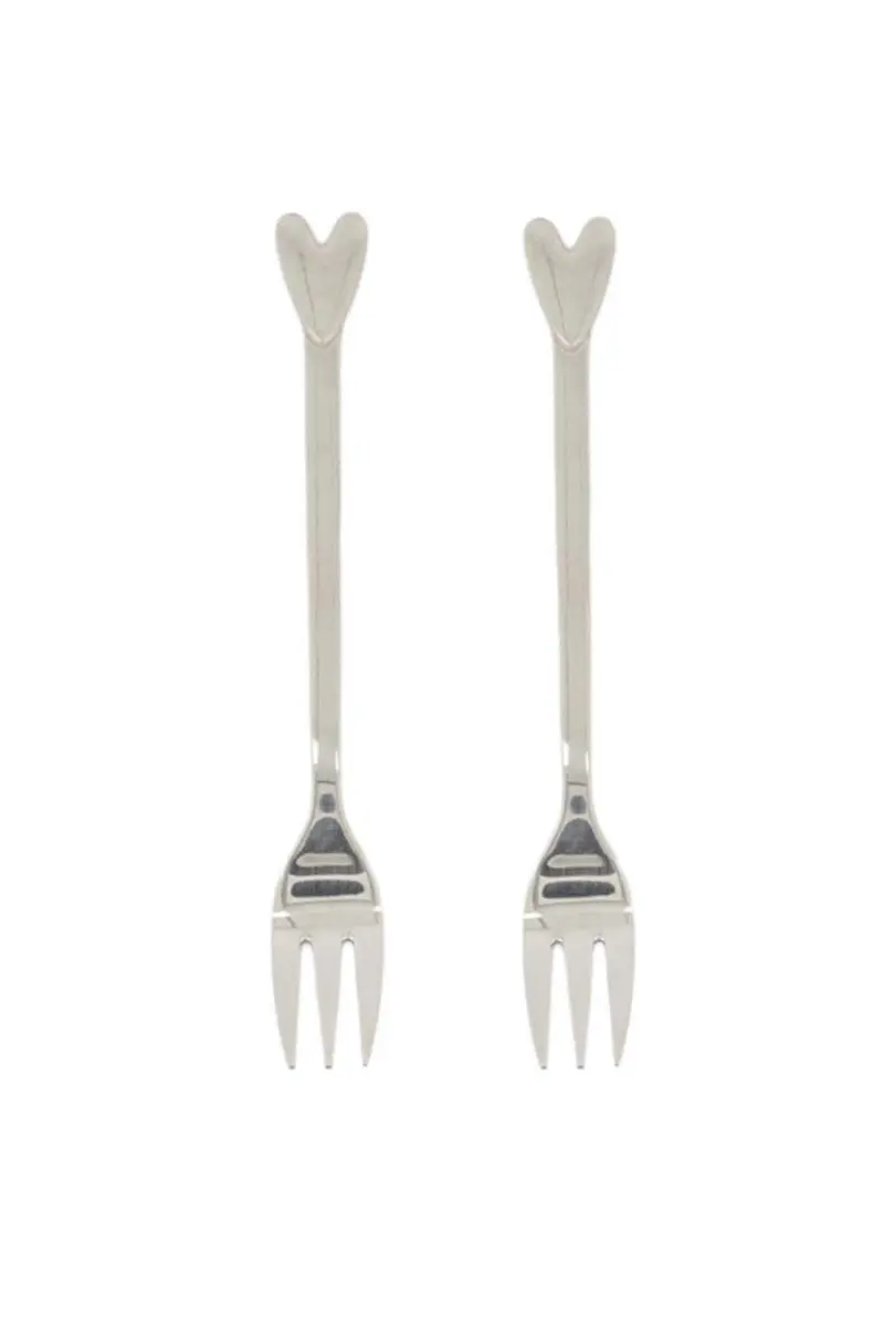 Set van 2 Vorkjes Hartje | silver