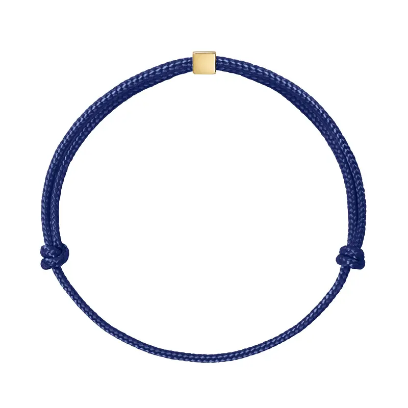 Solid as a Block - 14KT goud - navy