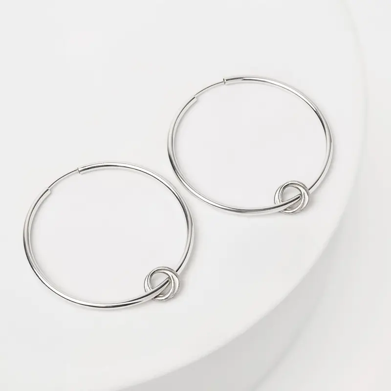 Together as One oorbellen zilver groot