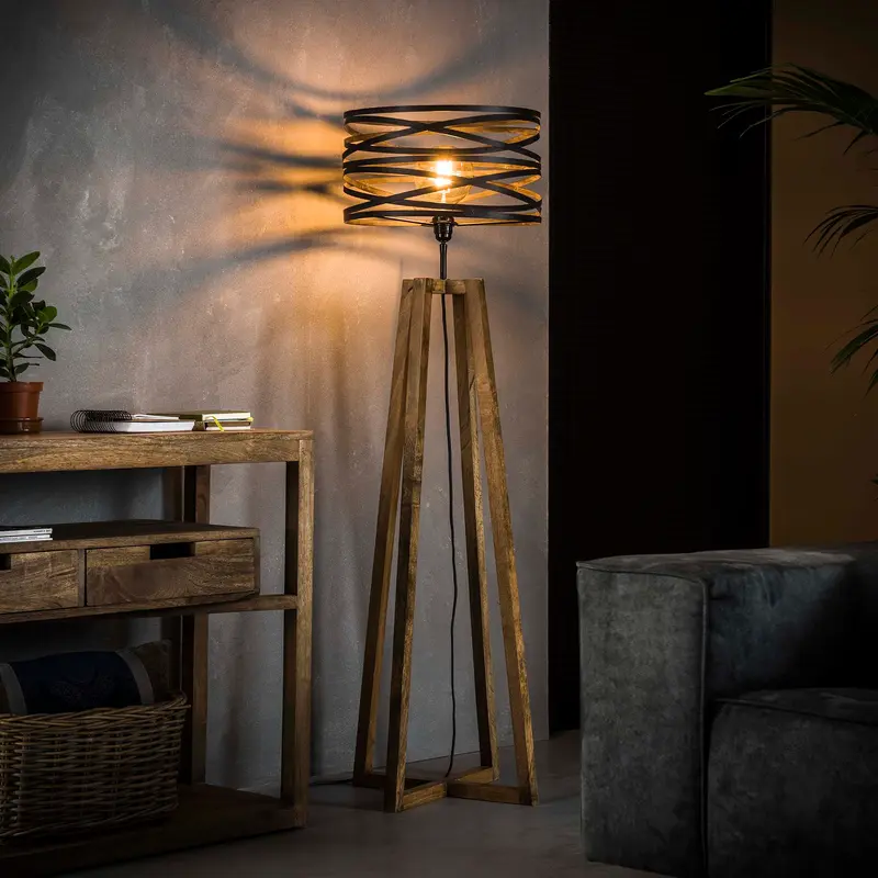 Vloerlamp Manuel 1-lamps, 140cm - Slate Grey