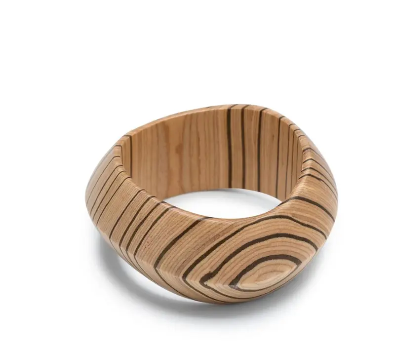 Wooden stripe bangle - le veer | Jil conceptstore