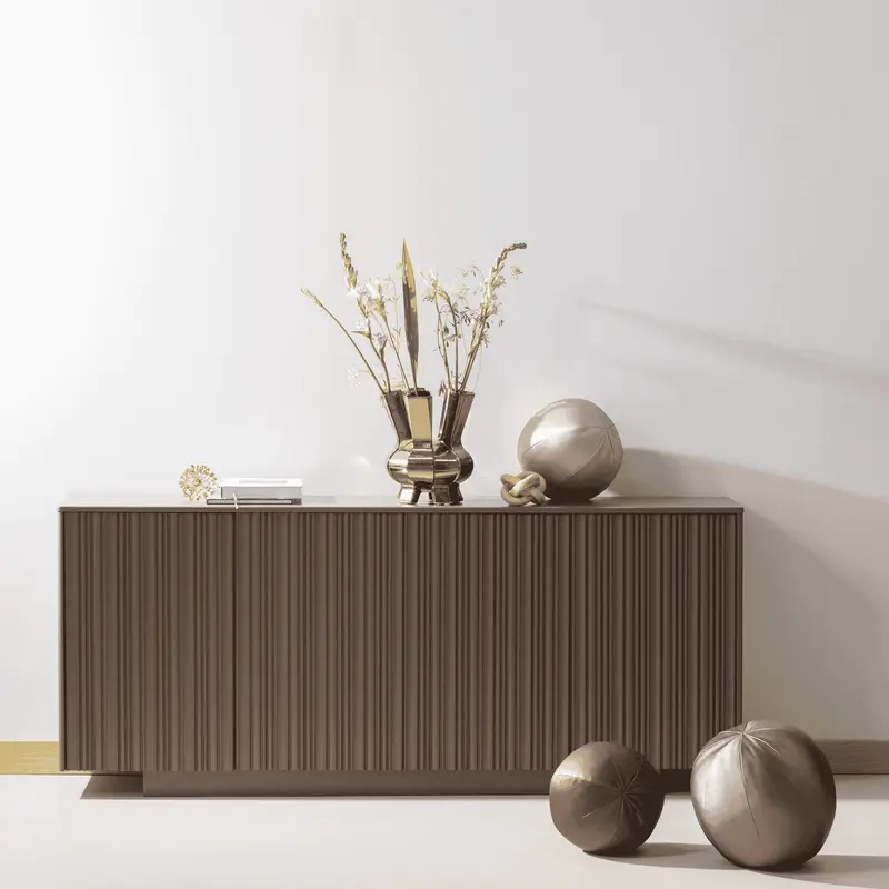 WOOOD Dressoir Nova Grenenhout, 200cm - Truffel Bruin